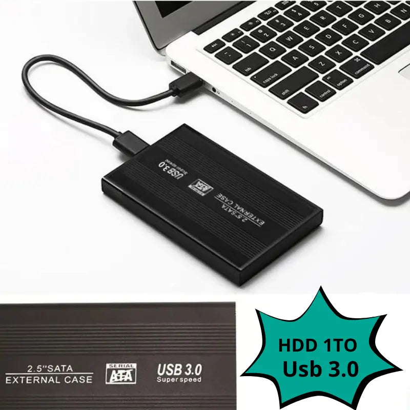 Disque Dur Externe 2.5 HDD 1TO - Stockage Fiable et Portable RecondistorePC