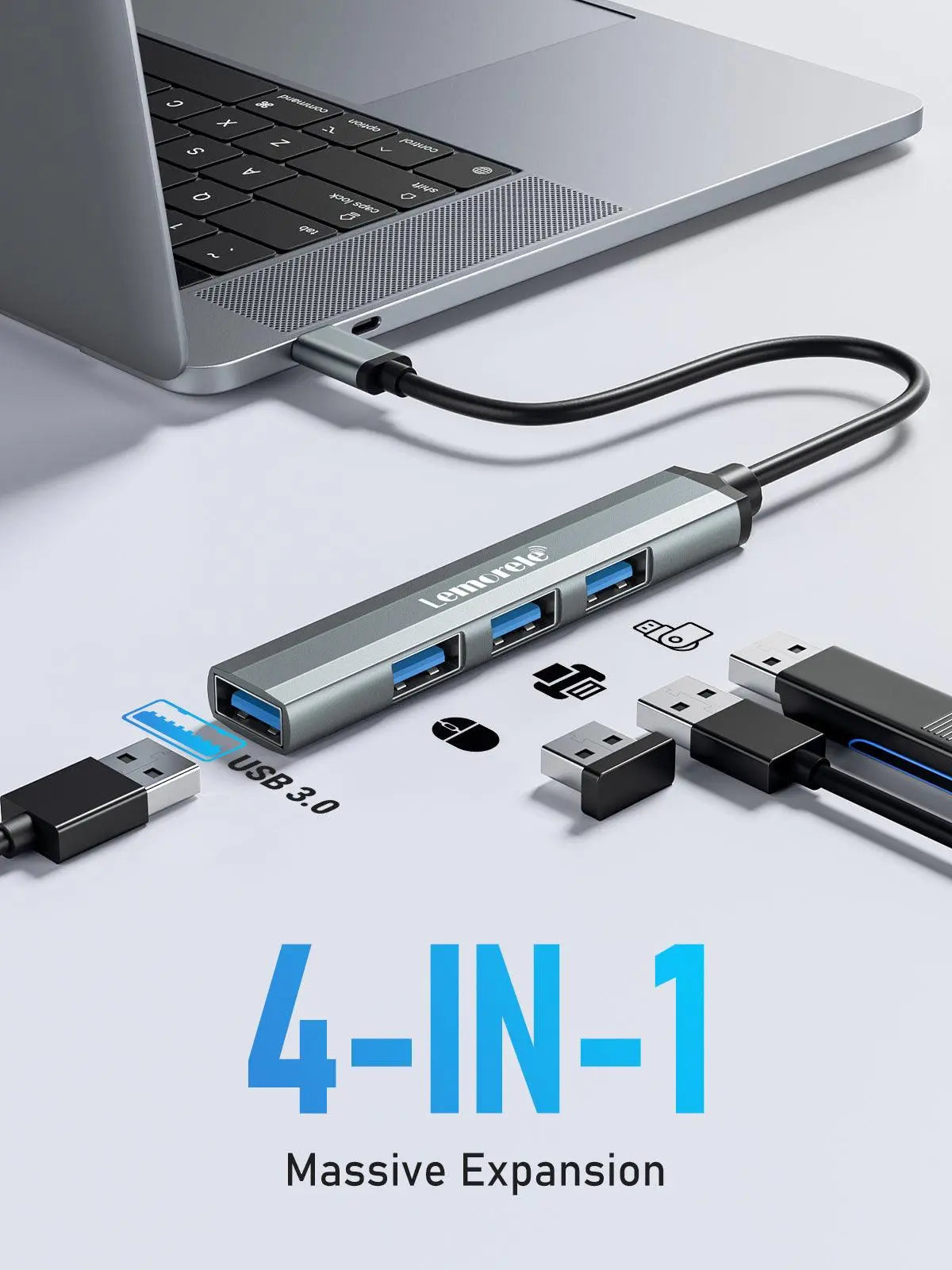 Hub USB 3.0 4 ports : connectivité pratique pour votre portable - RecondistorePC